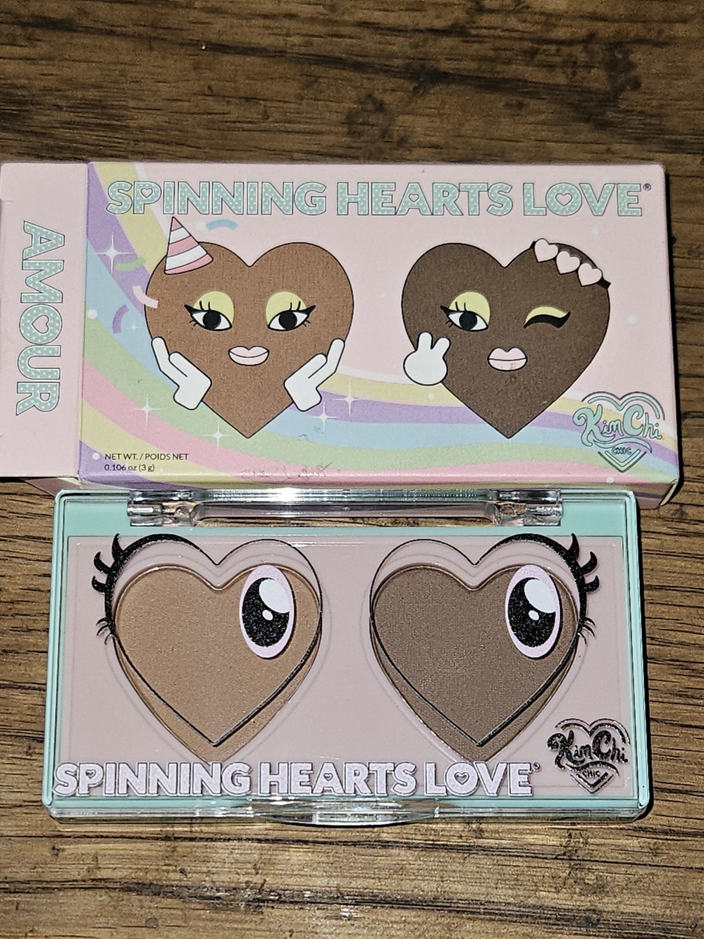 KimChi Chic Beauty Spinning Hearts Duo - 06 Toffee Cake BNIB